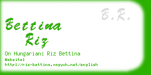 bettina riz business card